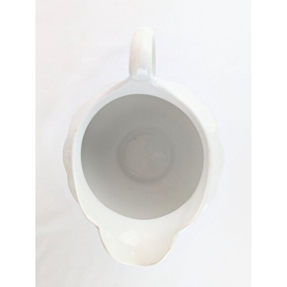 Antique White Porcelain Pitcher Vase Chester Pottery Pink Rose Shabby Chic Decor - Picture 6 of 10